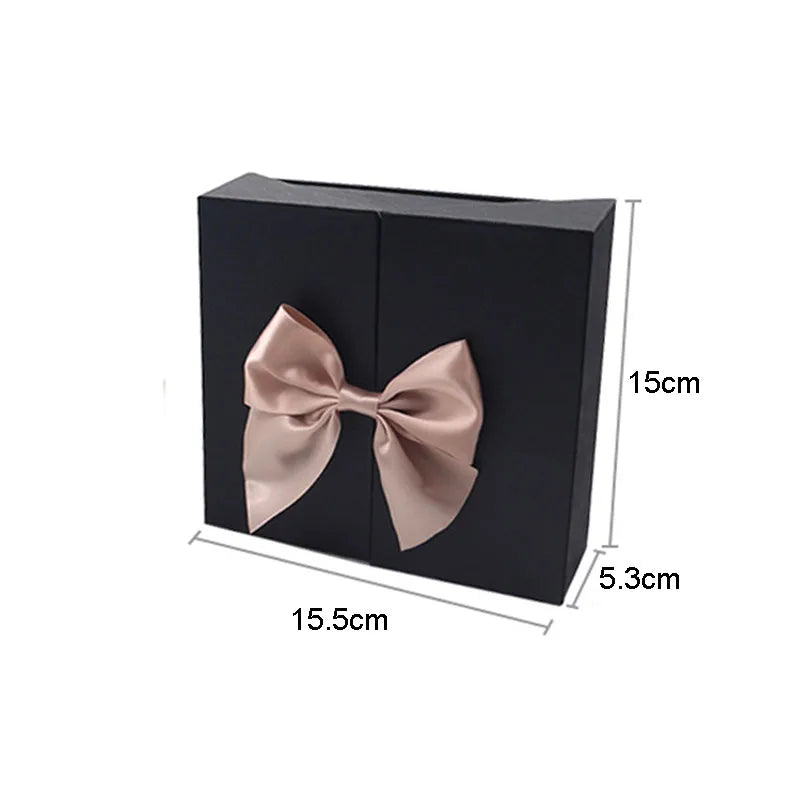 Bowknot Gift Box Artificial Rose Flower Box Jewelry Packaging Wedding Valentines Day Christmas Party Mothers Day Girl Gift Wrap